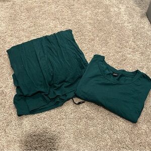 SHEIN Dark Green Maternity Matching Set